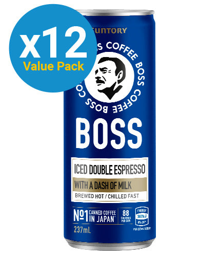 Suntory Boss Coffee Iced Double Espresso (12 Pack) (Pack of 12)