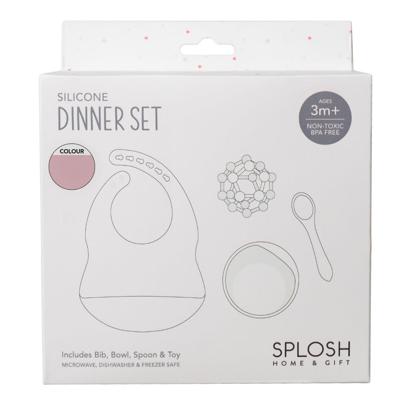 Splosh Silicone Dinner Set Gift Boxed - Pink