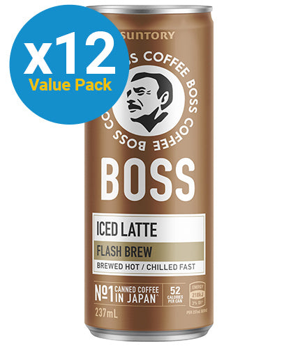 Suntory Boss Coffee Latte - 237ml (12 Pack)