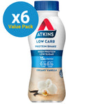Atkins Low Carb Protein Shake - Vanilla (Pack of 6)