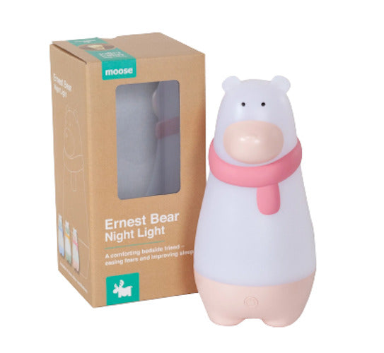 Moose Baby Ernest Bear Night Light - Pink