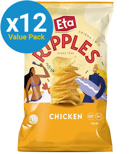 Eta Ripples Chicken Chips (12 x 150g) (12 Pack)