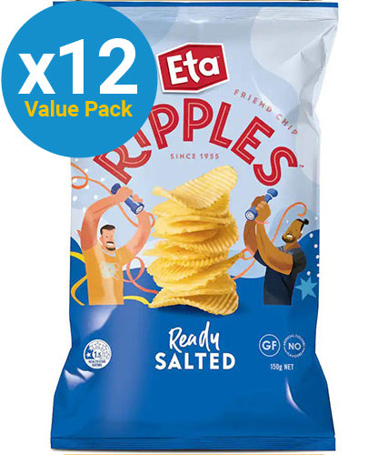 Eta Ripples Sea Salt Chips (12 x 150g)
