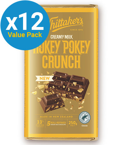 Whittakers Hokey Pokey Crunch Block 250g 12pk (Pack of 12)