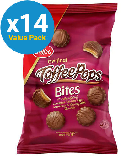 Griffins ToffeePops Bites 150g - 14 pack