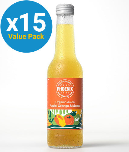 Phoenix Organic Apple, Orange & Mango Juice - 275ml (15 Pack)