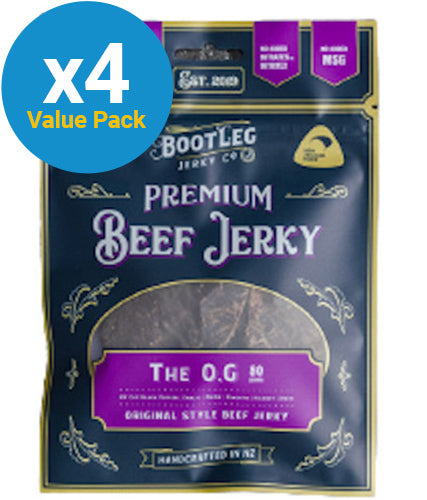 Bootleg Jerky The O.G. Original Beef Jerky - 40g (4 Pack)