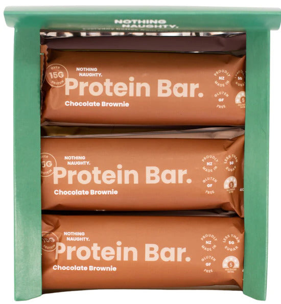 Nothing Naughty: Protein Bars (12 x 40g) - Chocolate Fudge Brownie
