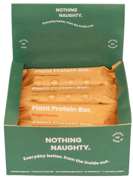 Nothing Naughty: Plant Protein Bars (12 x 40g) - Ginger Crunch