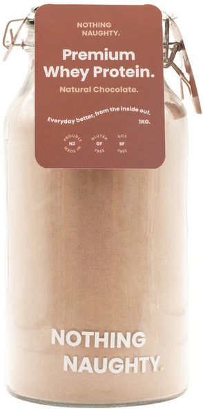 Nothing Naughty: Premium Whey Protein (Natural Flavours) 1KG - Chocolate