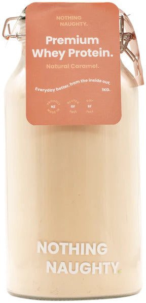 Nothing Naughty: Premium Whey Protein (Natural Flavours) 1KG - Caramel