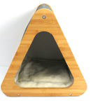 Bamboo Triangle Cat Bed and Enclosure