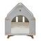 Pawever Pets Wooden Pet House with Thick Cushion