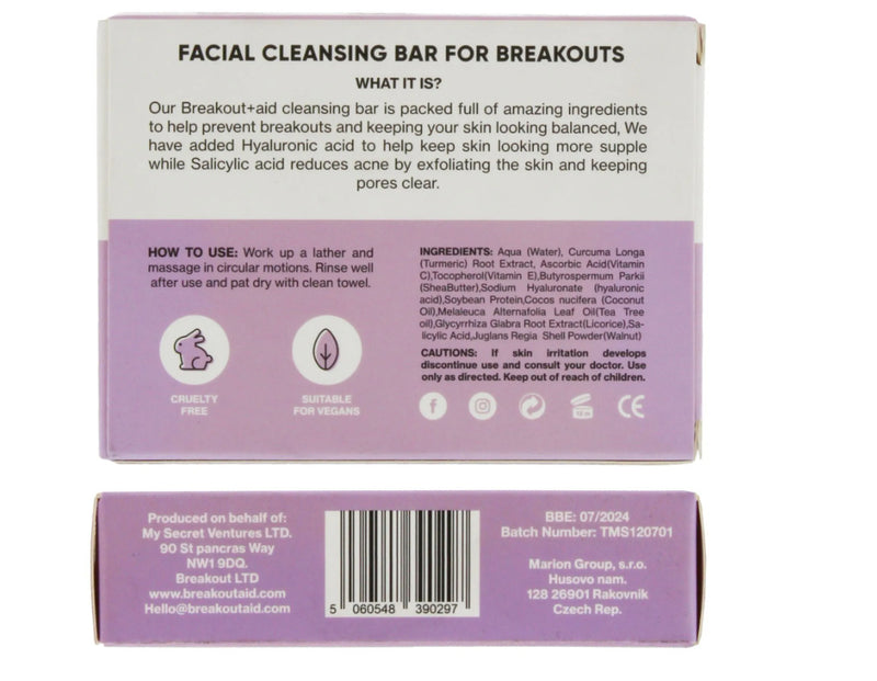 Breakout & Aid: Facial cleansing bar for breakouts