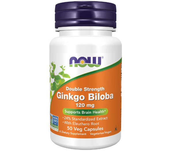 Now Foods: Double Strength Ginkgo Biloba (120mg) x 50 Veg Capsules