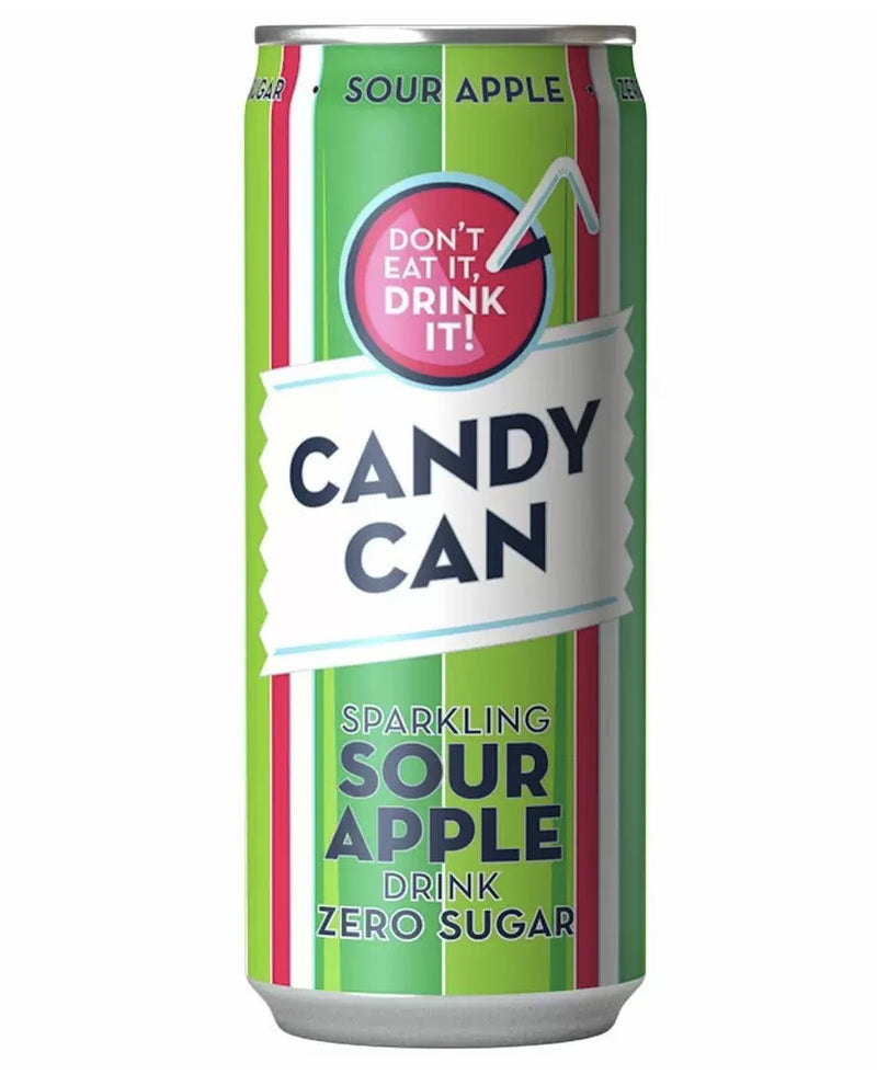 Candy Can Sparkling Sour Apple - 330ml (12 Pack)
