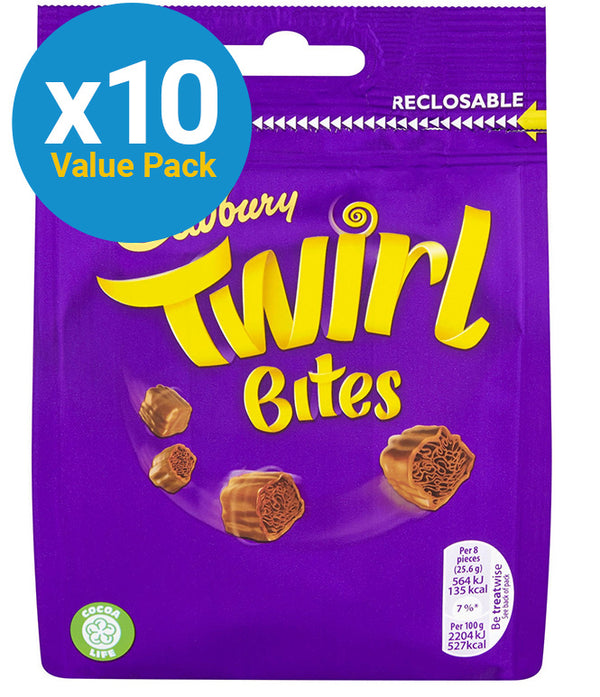 Cadbury Twirl Bites Share Bag 85g (10 Pack)