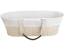 Nestling Moses Basket Muslin Fitted Liner - White