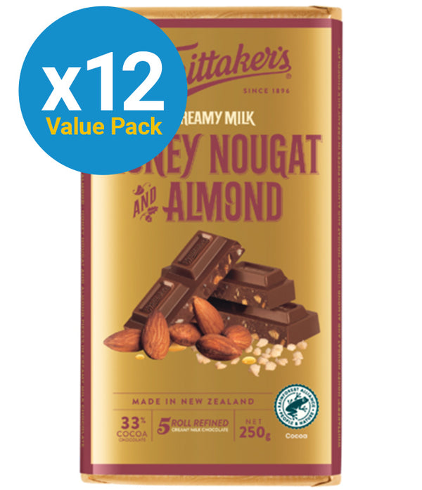 Whittakers Chocolate Almond & Honey (12 x 250g) (12 Pack)