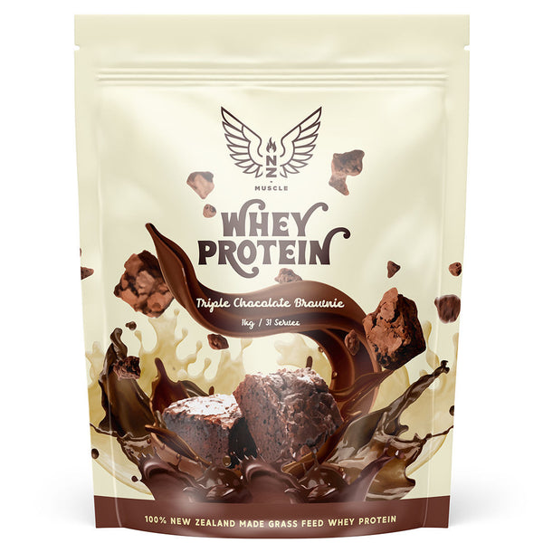 NZ Muscle: Whey Protein 1KG - Triple Chocolate Brownie