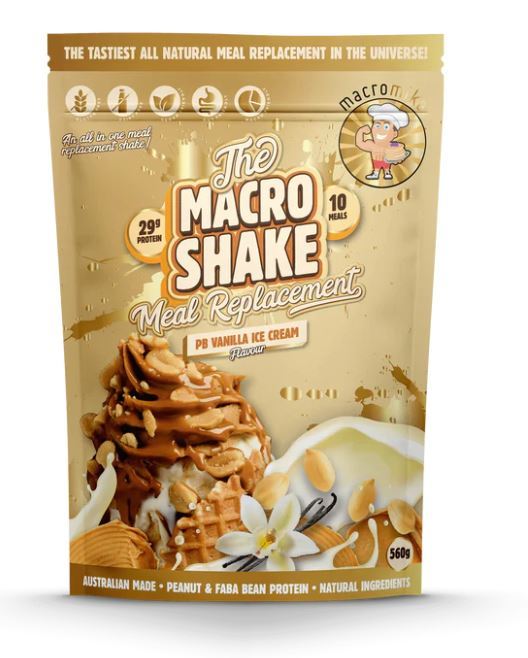 Macro Mike: Macro Shake Meal Replacement - PB Vanilla Ice Cream (560g)