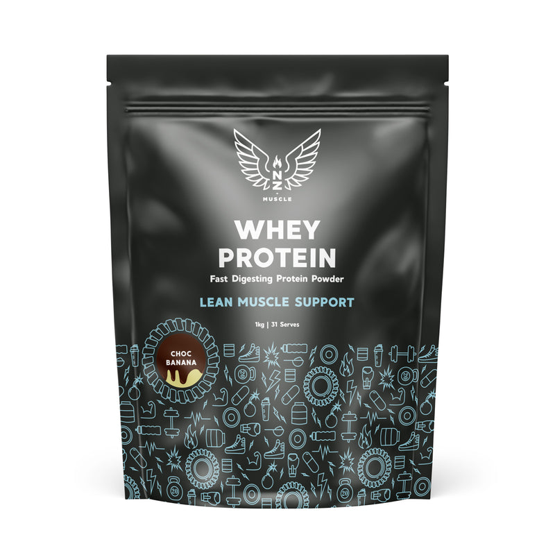 NZ Muscle: Whey Protein 1KG - Choc Banana