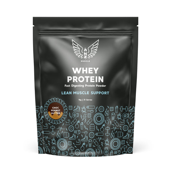 NZ Muscle: Whey Protein 1KG - Choc Peanut Butter