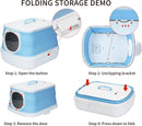 Zoomies Foldable Large Portable Litter Box - Blue
