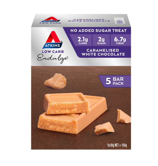 Atkins: Caramelised White Chocolate Bar - 5 Pack