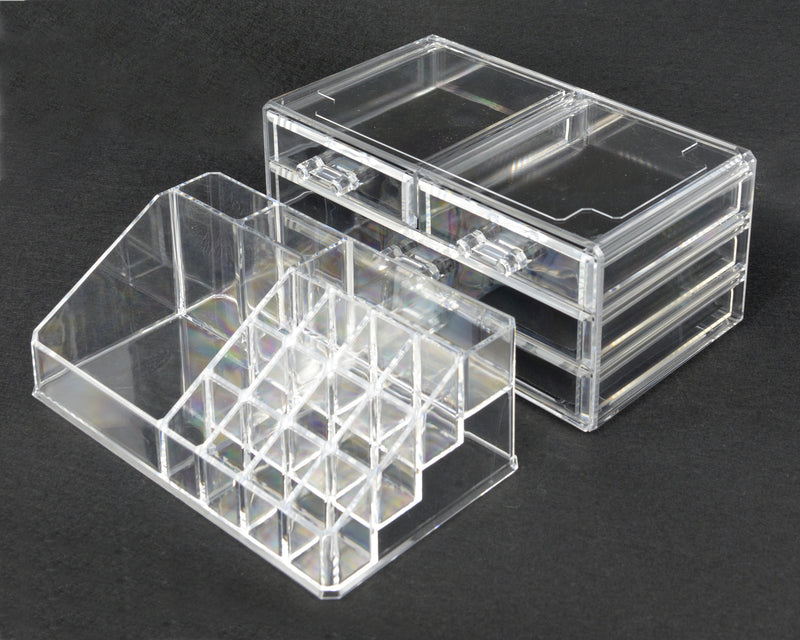 Acrylic Clear Makeup Organizer with 4 Drawers