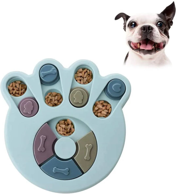 Paw Shape Interactive Treat Feeding Training Puzzle Dog Toy