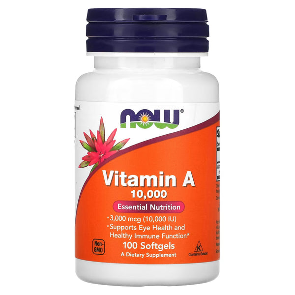 Now: Vitamin A 10,000 IU (100 Soft Gels)