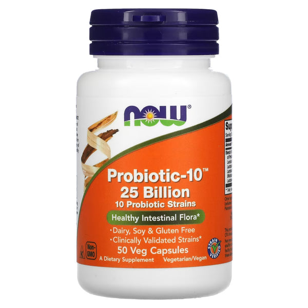 Now: Probiotic-10 25 Billion x 50 Capsules