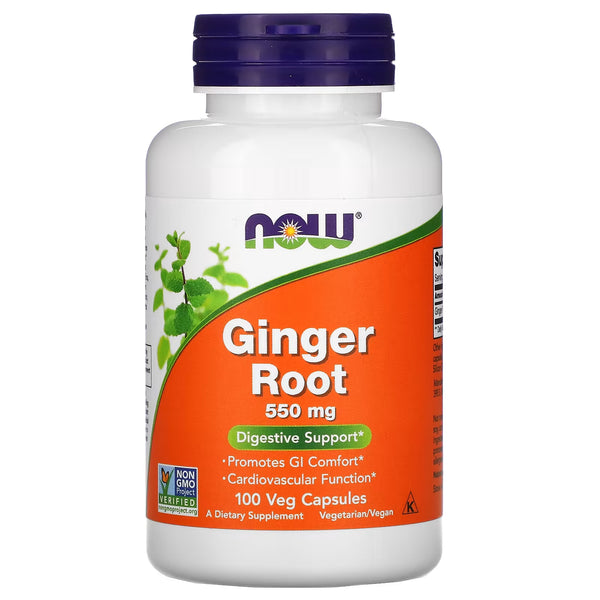 Now: Ginger Root 550mg (100 Capsules)