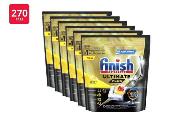 Finish: Ultimate Plus Lemon 270 Dishwashing Tablets (6 x 45 Pack)