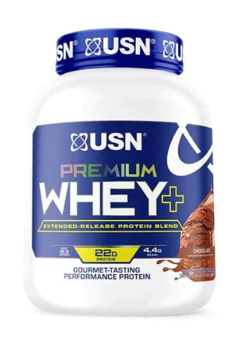 USN Premium 100% Whey+ Protein Powder - Chocolate - 66 Serves (2.27kg - 5lb - Tub)
