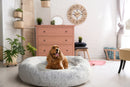 Pawever Pets: Round Nest Calming Bed - Grey (Small/Medium, 90cm)