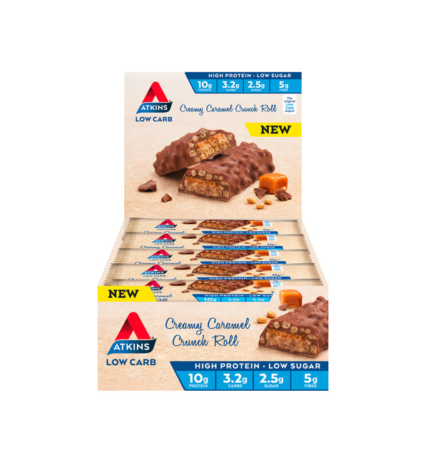 Atkins: Creamy Caramel Crunch Roll Bars (50g) x 15 (15 pack)