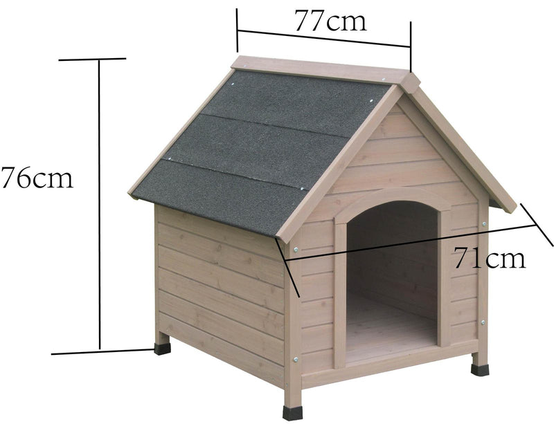 Solid Wood Outdoor Dog House Kennel - Small