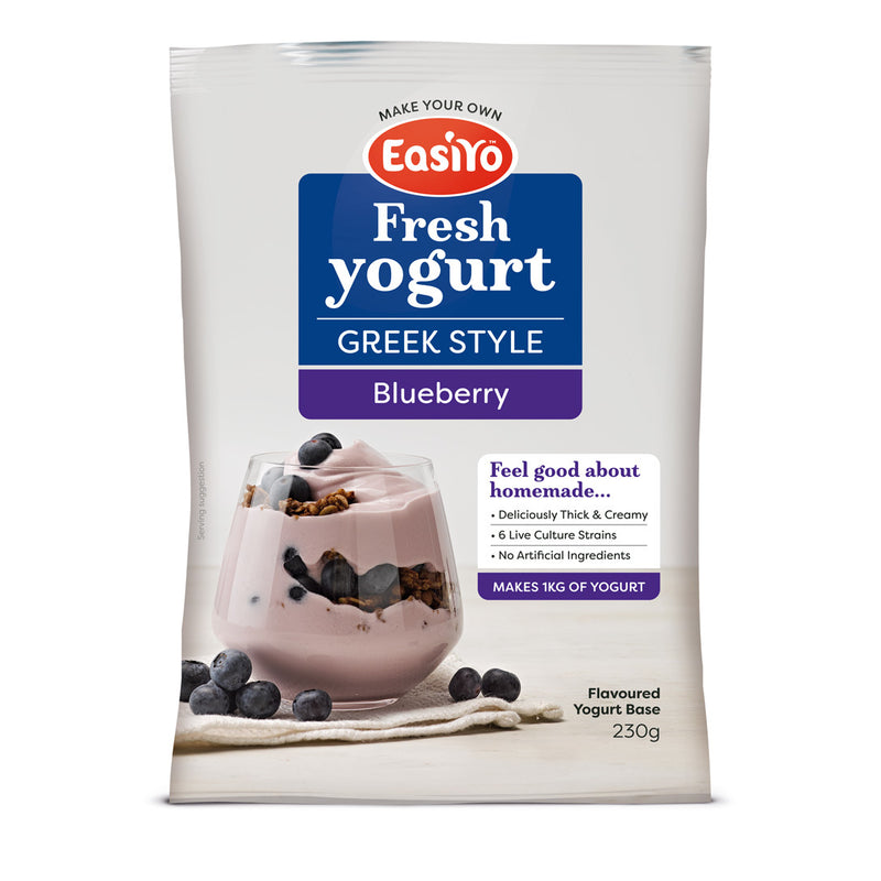 EasiYo: Greek Style Yoghurt Blueberries 230g (8 Pack)