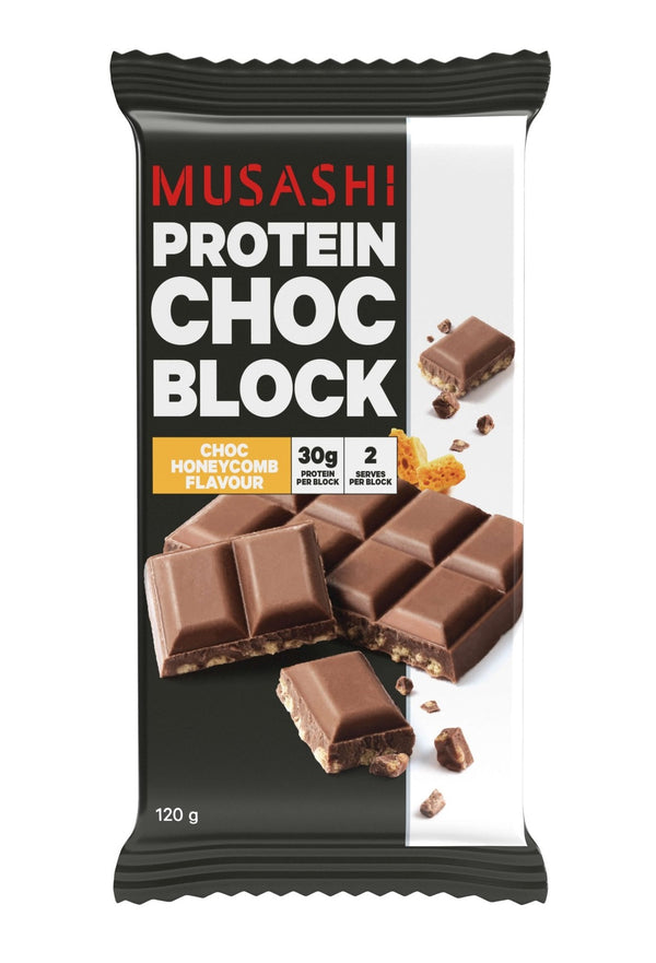 Musashi: Protein Choc Block - Honeycomb (12 x 120g)