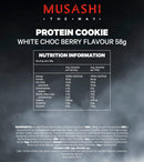 Musashi: Protein Cookies - White Choc Raspberry (12 x 58g)