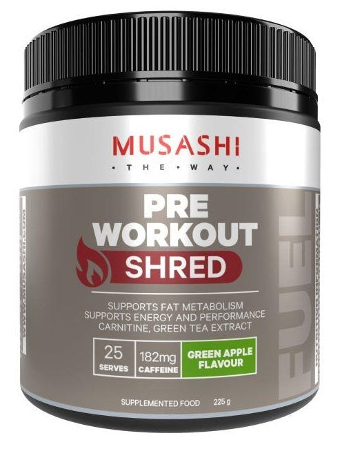 Musashi: Pre-Workout Shred - Green Apple (225g)