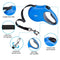 TwoEar: Retractable Dog Leash with Dispenser and Poop Bags - Blue (Medium)