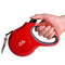 TwoEar: Retractable Dog Leash with Dispenser and Poop Bags - Red (Medium)