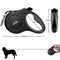 TwoEar: Retractable Dog Leash with Dispenser and Poop Bags - Black (Small)