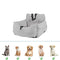 Petswol: Pet Booster Seat With Storage Pocket And Safety Leash - Grey (M)