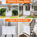 Petswol: Retractable Safety Gate Fence For Pets And Children - White