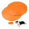 PETSWOL Bite Resistant Soft Rubber Dog Frisbee - Orange (2 Pack)