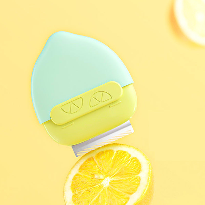 2-in-1 Portable Pet Comb - Lemon